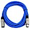 Omnitronic Cable MC-50b, 5m, blue, XLR m/f, balanced