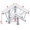 Milos Deco-22 Triangle truss - Narożnik trisystemu ALM34 - 90°