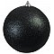 EUROPALMS Deco Ball Dekoracyjna kula, bombka 20cm, black, brokat