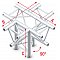 Milos Deco-22 Triangle truss - Łącznik trisystemu ACM53 - 90° - 5-kierunkowy