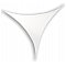 Wentex Biały rozciągliwy żagiel, trójkąt 185cm x 125cm
