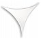 Wentex Biały rozciągliwy żagiel, trójkąt 250cm x 250cm