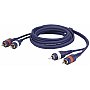 DAP FL24 - Kabel 2 RCA Male L/R  > 2 RCA Male L/R 1,5 m