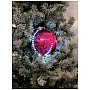 EUROPALMS Podświetlana kula deco ball / bombka LED Snowball 8cm, różowa 5x