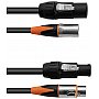 EUROLITE Combi Cable DT-2 DMX IP T-Con/3 Pin XLR 1.5m Kabel hybrydowy