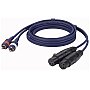 DAP FL25 - Kabel 2 RCA Male L/R  > 2 XLR/F 3 p. 1,5 m