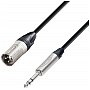 Adam Hall Cables 5 Star Series -  Microphone Cable Neutrik XLR męski /  6.3 mm Jack stereo 0.5 m przewód mikrofonowy