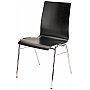 Konig & Meyer 13405-000-02 Krzesło wielofunkcyjne do sztaplowania nogi chromowane, czarne siedzenia