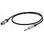 PROEL STAGE ESO245LU1 Kabel mikrofonowy Neutrik stereo Jack 6,3mm - XLR 3pin żeński, 1m