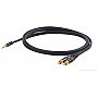 PROEL CHLP215LU5XL kabel audio „Y” stereo jack 3,5 mm  - 2 x wtyk RCA - 5m