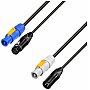 Adam Hall 8101 PSDT 0150 N - Power & DMX Cable PowerCon In & XLR female to PowerCon Out & XLR male 1.5 m