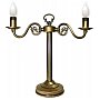 Świecznik lampka stołowa 2 pł. / patyna Lemir 388/L2