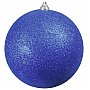 EUROPALMS Deco Ball Dekoracyjna kula, bombka 20cm, blue, brokat