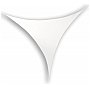 Wentex Biały rozciągliwy żagiel, trójkąt 125cm x 125cm