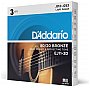D'Addario EJ11-3D 80/20 Bronze Struny do gitary akustycznej, Light, 12-53, 3 kpl