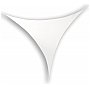 Wentex Biały rozciągliwy żagiel, trójkąt 185cm x 125cm