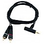 Omnitronic Cable 3.5mm T-jack plug stereo/2xRCA 1,5m