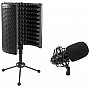 OMNITRONIC Set MIC CM-78MK2 Mikrofon pojemnościowy + Panel akustyczny AS-04 - Zestaw