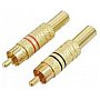 Omnitronic RCA-plug gold-plated,5.4mm, pair, red/bk