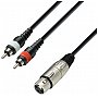 Adam Hall K3 YFCC 0600 - Audio Cable XLR Female to 2 x RCA Male, 6 m