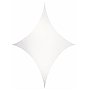 Wentex Biały rozciągliwy żagiel, kształt diamentu 125cm x 125cm