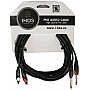 IHOS IC-RCA2JACK Kabel audio, 2 x 6,3 mm męski jack na 2 x męski RCA - 3m
