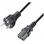 Adam Hall 8101 KB 1000 - Kabel do urządzeń nienagrzewających się CEE 7/7 – IEC C13, 10 m