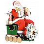 EUROPALMS Święty Mikołaj na zimowym pociągu 90cm